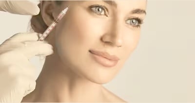 Facial balancing filler treatment mapping cheeks, jawline and under-eyes at AMMA Aesthetics in South Miami
