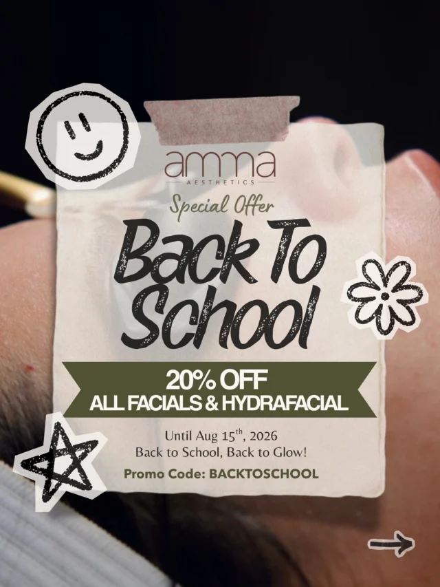 ✨ Back to School, Back to Glow! ✨

A new season deserves a fresh start… and that starts with your skin.

Whether you’re heading back to class, work, or simply getting back into your routine, now is the perfect time to refresh your complexion with one of our signature facials.

🎒 Enjoy 20% OFF facials & HydraFacials for a limited time!
📆Until Aug. 15th, 2026!
👉🏻Promo Code: BLACKTOSCHOOL

Your healthiest, glowiest skin is just one appointment away.

Book now before is gone! 👇

BOOK NOW
📲 Call/WhatsApp: (786) 558-4239
💬 DM us on Instagram
📅 Book through the link in our bio

#AmmaAesthetics #BackToSchoolGlow #FacialTreatment #HealthySkin #MiamiMedSpa