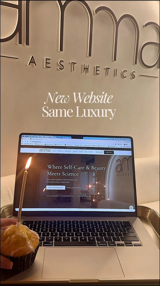 ✨ IT’S HERE… OUR NEW WEBSITE IS LIVE! ✨

The wait is over… and we’re celebrating! 🥂

Our brand-new website is officially live with everything you need to plan your next glow-up:
✨ Explore all of our treatments
✨ Browse our latest promotions
✨ View transparent pricing
✨ Learn about our concierge experience
✨ Book your appointment in just a few clicks

Because luxury should be effortless… and so should taking care of yourself. 🤍

Visit the new ammaaesthetics.com today and discover your next favorite treatment.

✨ We’d love to hear what you think! Drop a 🤍 in the comments after you’ve checked it out.

BOOK NOW! 
📲 Call/WhatsApp: (786) 558-4239
💬 DM us on Instagram
📅 Book through the link in our bio

#AmmaAesthetics #SouthMiami #LuxuryMedSpa #SkinCareMiami #GlowWithAmma